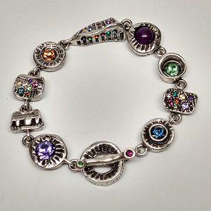Patricia Locke Silver Plate Bracelet Swarovski